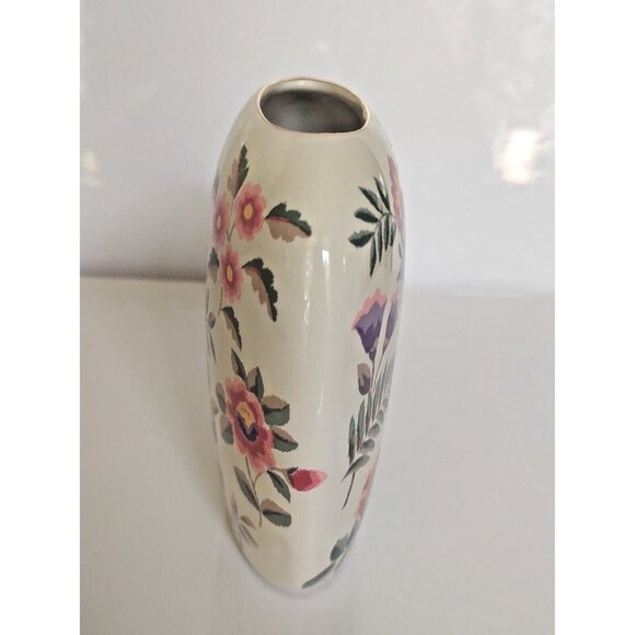 Japanese Otagiri Vase, Otagiri Royal Garden Floral Pillow Vase 4 1/2" - Picture 11 of 13